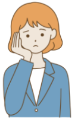 悩む女性のイラスト
