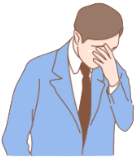 悩む男性のイラスト